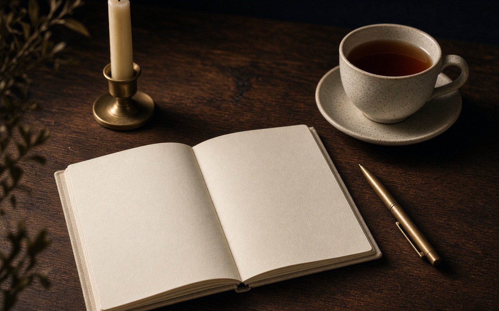 A quiet study table prepared for learning